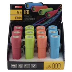   EMOS COB LED zseblámpa 1W 100lm 12db, display box, zöld, rózsaszín, kék, narancs, P4706