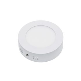   LED felületre szerelhető, kerek panel ac85-260v, 6W, 2800K, meleg fehér, 480 lm, Optonica, 2403