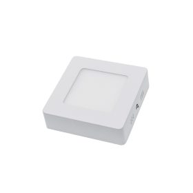   LED felületre szerelhető panel, négyzet alakú, ac85-260v, 6W, 4500K, természetes fehér, 480 lm, Optonica, 2414