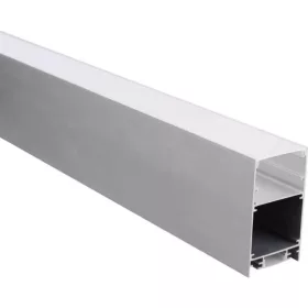   Alumínium profilú LED szalaghoz, ezüst/fehér fedő, Optonica, 15129