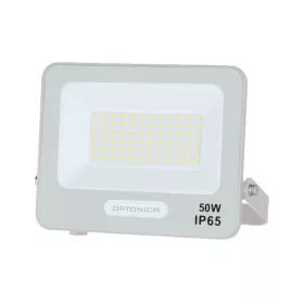   LED smd reflektor fehértel, IP65-ös kivitelben, 15 cm-es kábellel, 50W, 6000K, hideg fehér, 4500 lm, Optonica, 15810