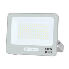   LED smd reflektor fehértel, IP65-ös kivitelben, 15 cm-es kábellel, 100W, 4000K, természetes fehér, 9000 lm, Optonica, 15814