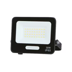   LED smd reflektor, fekete, IP65, 15 cm-es kábellel, 30W, 6000K, hideg fehér, 2700 lm, Optonica, 15822