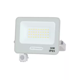   LED smd reflektor IP65 fehértel és érzékelővel, 30W, 3000K, meleg fehér, 2700 lm, Optonica, 15845