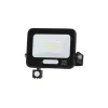 LED smd reflektor IP65 feketetel és érzékelővel, 10W, 6000K, hideg fehér, 900 lm, Optonica, 15848