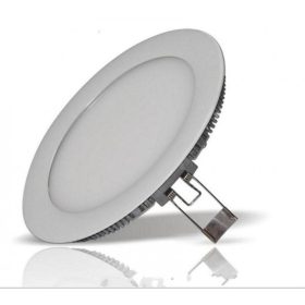   LED panel , 12W , süllyesztett , kerek , hideg fehér , Alumínium , Bright Solutions