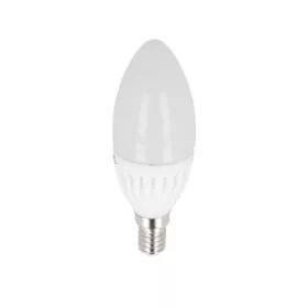   LED lámpa , égő , gyertya , E14 foglalat , 9 Watt , 220° , természetes fehér , dimmelhető