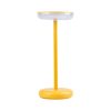 LED lámpa , asztali , hordozható , sárga , lekerekített , érintő kapcsoló , USB , dimmelhető , meleg fehér , IP44 , Kanlux , FLUXY