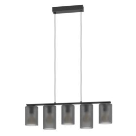   EGLO , 901163 , COLOMERA , f&uuml;ggeszt&eacute;k , E27 , 5X40W , IP20 , matt sz&uuml;rke