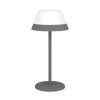 LED lámpa , asztali , hordozható , szürke , lekerekített , érintő kapcsoló , dimmelhető , 2in1 , RGB+WW, IP54 , EGLO , MEGGIANO
