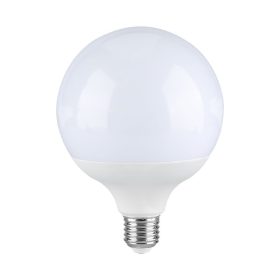   LED izzó gömb alakú E27 PRO, 18w, 6500K, hideg fehér, 2000lm, 200°, fehér, CRI>80, V-TAC, 21125
