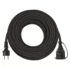 Hosszabbító 20 m, 1 aljzat, fekete, gumi-neoprén, 250 V, 1,5 mm2, 230V, IP44, EMOS, P01820