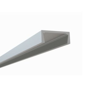   Aluminum U Profil LED szalaghoz , 2m , eloxált , FLAT , Vialumis , 981