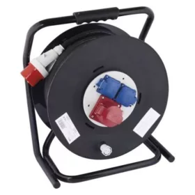   Kültéri kábeldob 33 m, 3 aljzat, fekete, gumi, 230V/400V, 2,5 mm2, IP44, EMOS, P19733