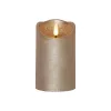 LED dekoráció , beltéri , viasz gyertya , arany , időzíthető , elemes , 7.5x15 , FLAMME RUSTIC , EGLO
