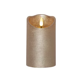   LED dekoráció , beltéri , viasz gyertya , arany , időzíthető , elemes , 7.5x15 , FLAMME RUSTIC , EGLO