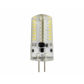   LED lámpa , 12V DC , kukorica , G4 foglalat , 3 Watt , 360° , szilikon bevonat , meleg fehér