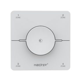   Vezeték nélküli , elemes , fali , tekerhető , dimmer , tavirányító , 4 zónás , mágneses , 2.4GHz , rádiófrekvenciás , dimmelhető , CCT , fehér , Miboxer (Mi-Light)  , K0S