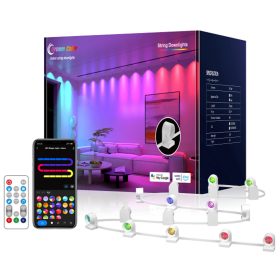   Beltéri LED füzérfény szett, 15 db lámpával , RGB+IC (digitális) , WiFi/Bluetooth+IR távirányító , 3m , TUYA kompatibilis, LEDISSIMO AMBIENT LIGHT