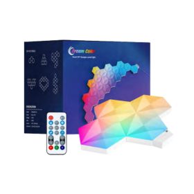   Digitális RGB HEXALED szett , 10 db-os , távirányítóval, USB , RGB + IC (digitális) , dimmelhető , WIFI/Bluetooth , TUYA , LEDISSIMO AMBIENT LIGHT