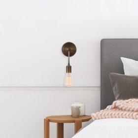   Opviq, 527ABY3159, Vintage ipari fali lámpa, fém ház, 27 cm magas, E27 foglalat, réz kivitel | Stílusos és funkcionális világítás modern terekhez, IP20 besorolású