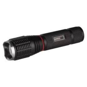   EMOS Fém COB LED zseblámpa fókuszálható 230lm, fekete, P3111