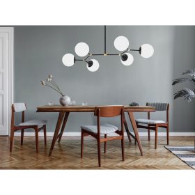   Opviq , 892OPV1638 , Damar - 6321 , Fekete 
Fehér Színű , Csillár , E27 Foglalattal