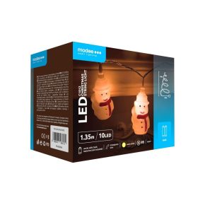   Modee Karácsonyi LED Füzér Plastic Elemes C1012 (10LED/1,35m/15cm) warm