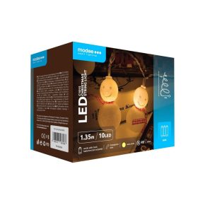   Modee Karácsonyi LED Füzér Plastic Elemes C1015 (10LED/1,35m/15cm) warm