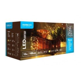   Led fényfüzér , beltéri/kültéri , meleg fehér , rézszálás , 100 LED , 10 m  , IP44 , Modee