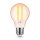 LED lámpa , égő , izzószálas hatás , filament  , E27 foglalat , A60  , Edison , 4 Watt , meleg fehér , 1800K , borostyán sárga , Modee