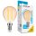 LED lámpa , égő , izzószálas hatás , filament  , E14 foglalat , G45 , 4 Watt , dimmelhető , meleg fehér , 1800K , borostyán sárga , Modee
