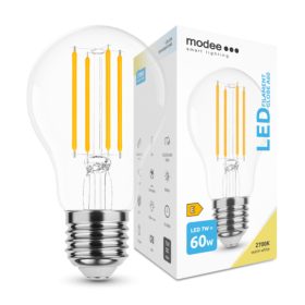   LED lámpa , égő , izzószálas hatás , filament  , E27 foglalat , A60  , 7 Watt , meleg fehér , Modee