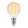 LED lámpa , égő , izzószálas hatás , filament  , E14 foglalat , G45 , Edison , 4 Watt , meleg fehér , 1800K , borostyán sárga , Modee