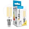 LED lámpa , égő , izzószálas hatás , filament  , E14 foglalat , G45 , 4 Watt  , meleg fehér ,  Modee