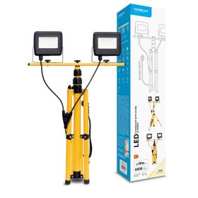   Modee LED Reflektor Munkalámpa állvánnyal 2x30W 120° 4000K (6600 lumen) A2-serie