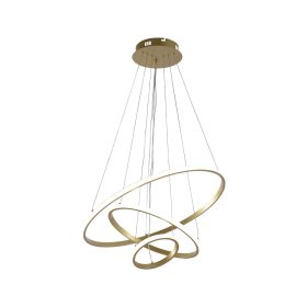   LED függesztett lámpa CCT 78w szálcsiszolt arany szabályozható + távirányító, dimmelhető, 4480 lm, Optonica, 19006