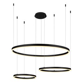   LED függesztett lámpa 70w homokfekete, 3000K, meleg fehér, 5600 lm, Optonica, 19034