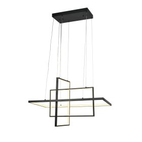   LED függesztett lámpa 67w homokfekete, 3000K, meleg fehér, 5360 lm, Optonica, 19039