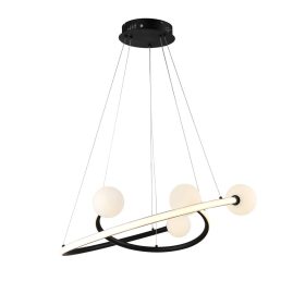   LED függesztett lámpa 36w homokfekete, 3000K, meleg fehér, 2880 lm, Optonica, 19046