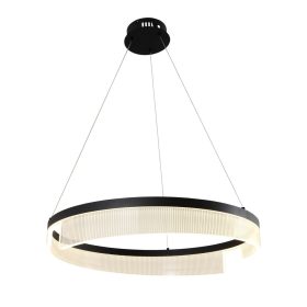   LED függesztett lámpa 23w homokfekete, 3000K, meleg fehér, 1840 lm, Optonica, 19051
