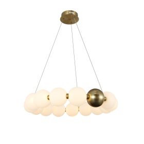   LED függesztett lámpa 27w réz+fehér, 3000K, meleg fehér, 2160 lm, Optonica, 19066