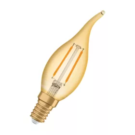   Vintage 1906 Classic BA 12 Filament izzó 1.5W 824 Gold E14, IP20, 120lm, 2400K, meleg fehér, CRI>80