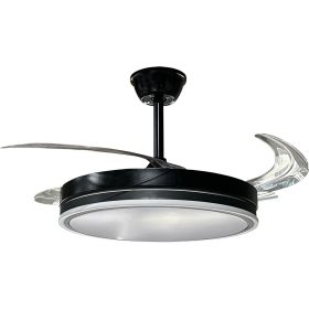   LED mennyezeti ventilátor 36w/3CCT fekete + távirányító, 2880 lm, Optonica, 19102