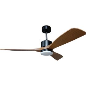   LED ventilátor mennyezeti 18w/3CCT fekete fa + távirányító, 1440 lm, Optonica, 19110