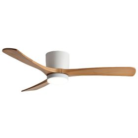   LED ventilátor mennyezeti 18w/3CCT fehér fa + távirányító, 1440 lm, Optonica, 19111