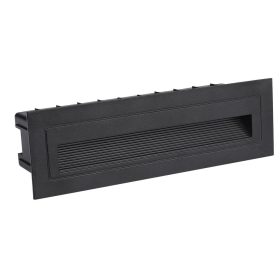   LED lépcsőlámpa, négyzet alakú, fekete, 6W, 4200K, természetes fehér, 480 lm, IP65, Optonica, 7502