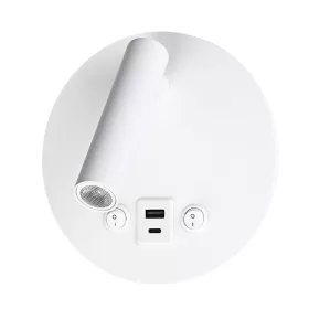   LED fali lámpa 8w ki/be kapcsolóval + usb fehér, 4200K, természetes fehér, 700 lm, Optonica, 7588