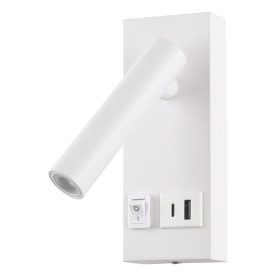   LED szekrényvilágítás 2w IP20 be/ki kapcsolóval + usb fehér 4200k, természetes fehér, 140 lm, Optonica, 7592