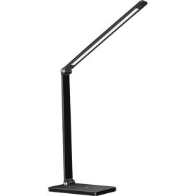   Asztali lámpa, vezeték nélküli töltés, fekete, CCT, 5w, dimmelhető, 250 lm, Optonica, 261